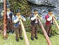 Preview: 500010 - Alphornbläser rote Tracht -  (Metallfigur)