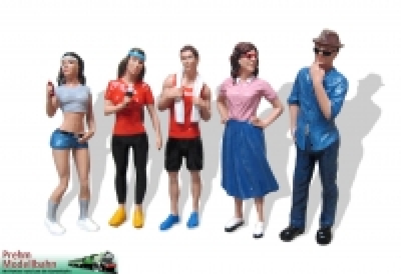 550119 unterschiedliche stehende Kunststofffiguren 5 Stk