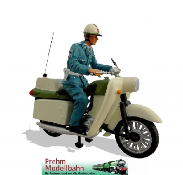 500125 DDR Polizist auf Motorrad
