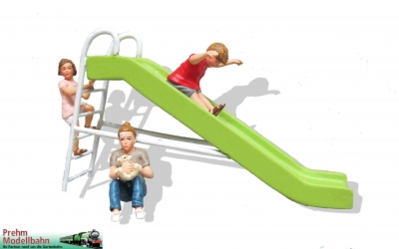 500215 - Kinder mit Rutsche