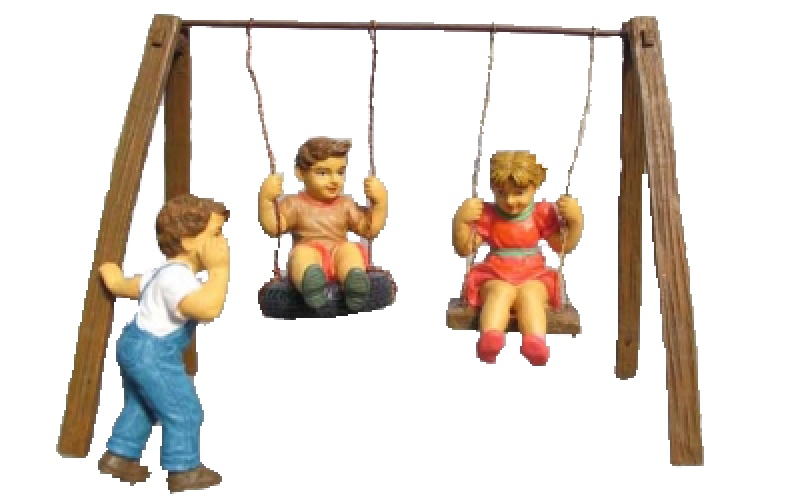 500111 - Kinder mit Schaukel