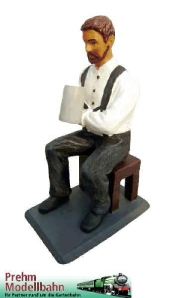 500501 - Mann - Bier trinkend - Metallfigur